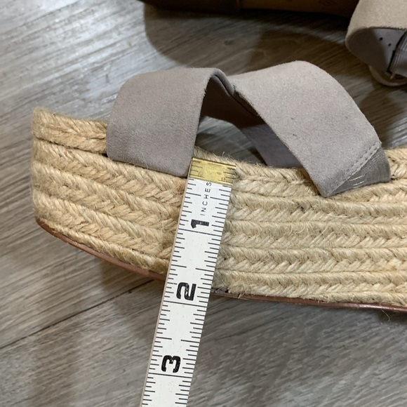 Halogen Emery Platform Espadrille, Gray Suede Sandals Size 9.5 - Picture 7 of 11